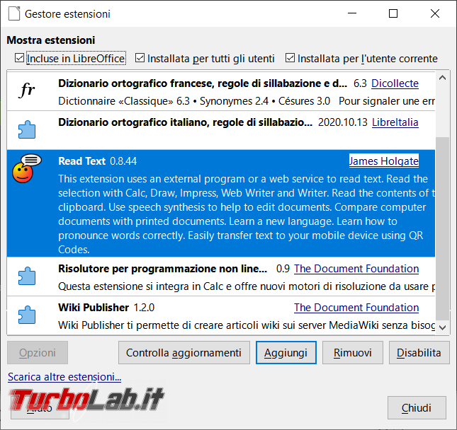 Come permettere LibreOffice leggerci documento
