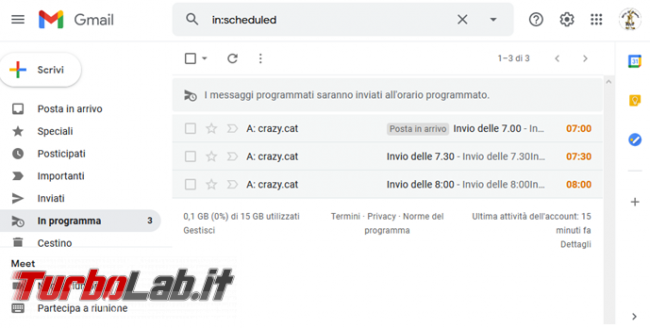 Come pianificare l’orario invio mail Gmail