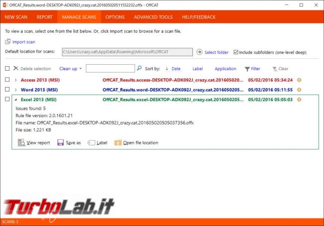 Come provare risolvere problemi Microsoft Office l’utility Microsoft Office Configuration Analyzer
