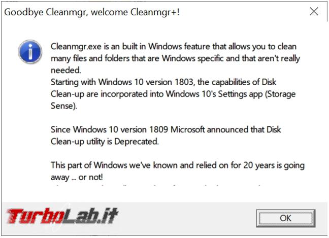 Come pulire disco fisso/SSD Windows 10 Cleanmgr+