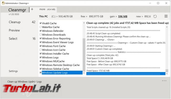 Come pulire disco fisso/SSD Windows 10 Cleanmgr+
