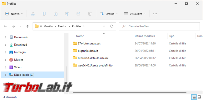 Come recuperare dati file più importanti vecchio profilo Firefox trasferirli nuovo