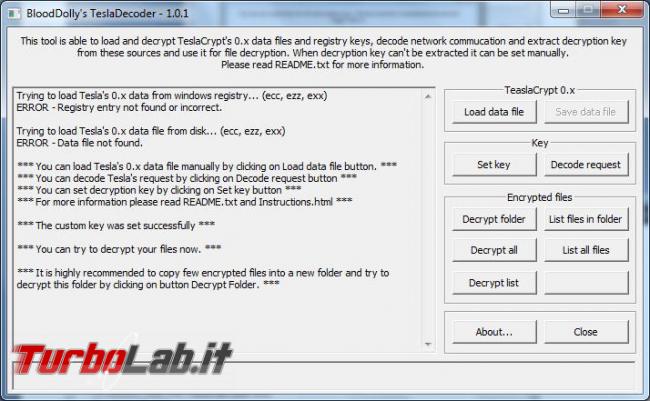 Come recuperare file criptati virus Cryptolocker Tesla
