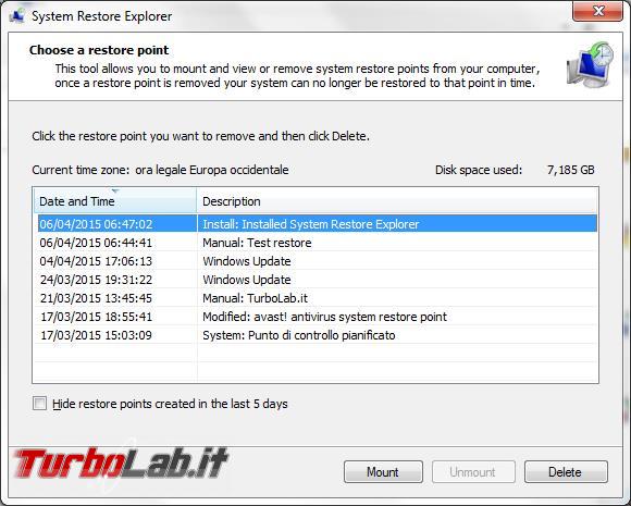 Come recuperare file importanti punti ripristino Windows