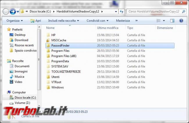 Come recuperare file importanti punti ripristino Windows