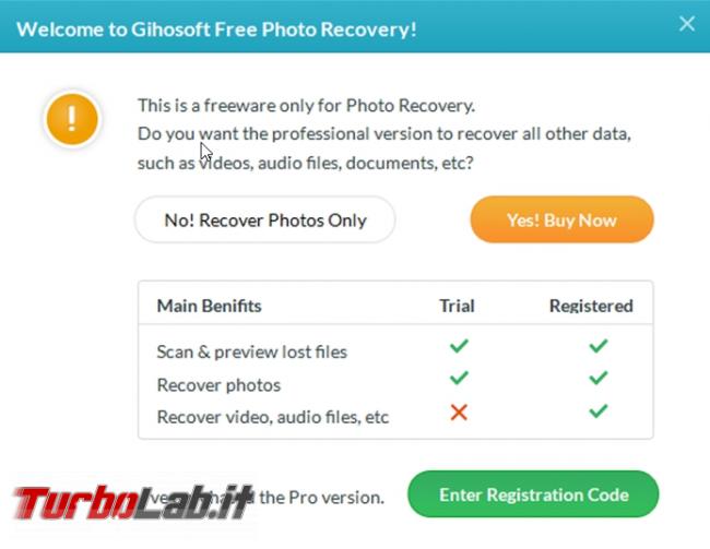 Come recuperare immagini cancellate RePicvid Free Photo Recovery