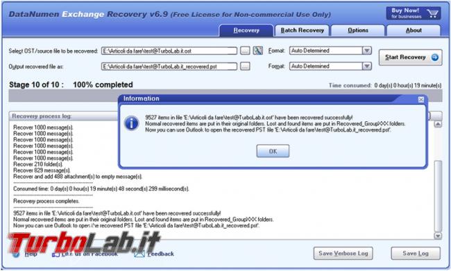 Come recuperare mail archivio posta exchange estensione ost