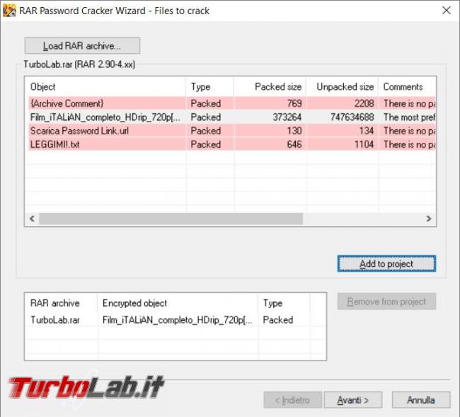 Come recuperare password dimenticate archivi rar zip