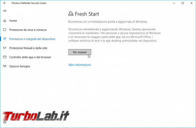 Come reinstallare Windows 10 automaticamente, senza perdere dati: guida Fresh Start