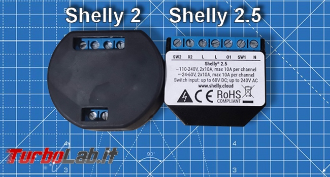 Come rendere smart impianto elettrico casa, parte seconda: Shelly 2.5