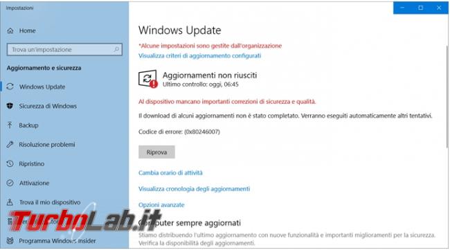 Come resettare componenti Windows Update quando smette funzionare non scarica aggiornamenti