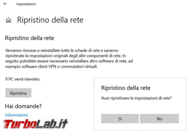 Come resettare impostazioni rete risolvere problemi collegamento