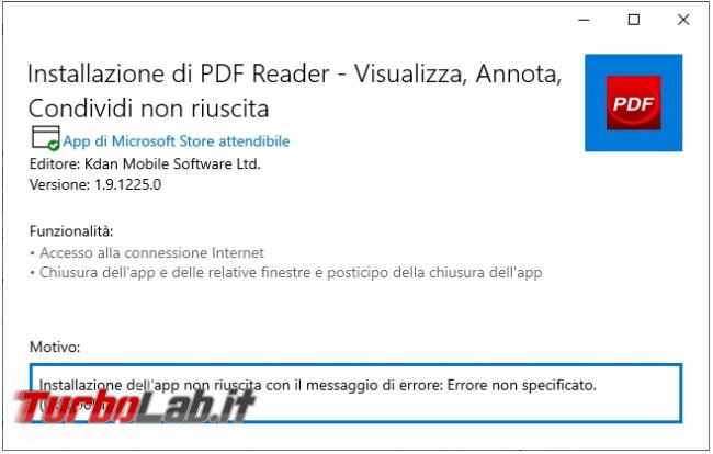 Come resettare Microsoft Store rimediare all’errore non specificato (0x8000ffff) quando si installano app