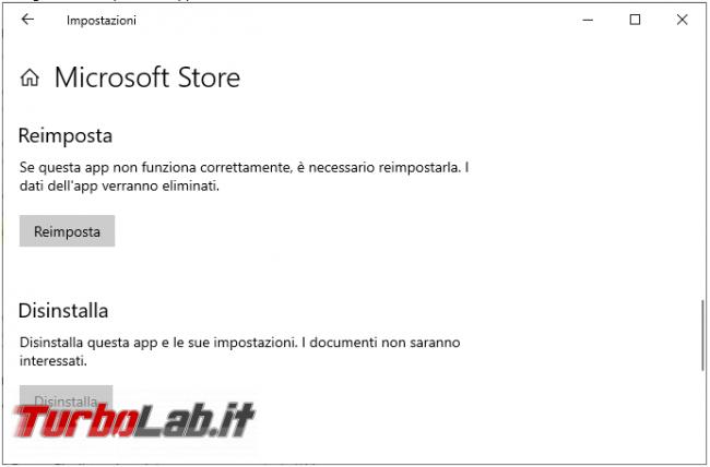 Come resettare Microsoft Store rimediare all’errore non specificato (0x8000ffff) quando si installano app
