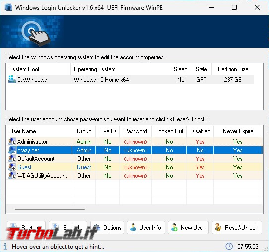 Come resettare PIN password Windows quando non riusciamo più accedere