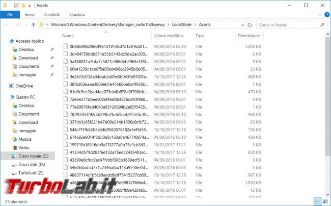 Come riattivare contenuti evidenza Windows 10 (Windows Spotlight)