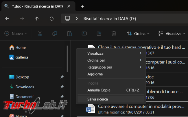 Come ricercare file cartelle modo più avanzato senza programmi esterni