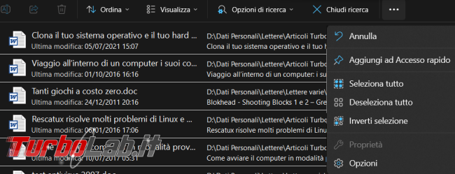 Come ricercare file cartelle modo più avanzato senza programmi esterni