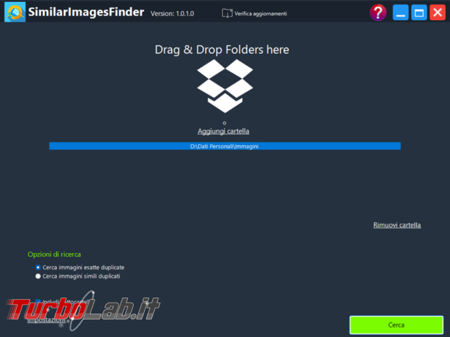 Come ricercare immagini simili duplicate computer SimilarImagesFinder
