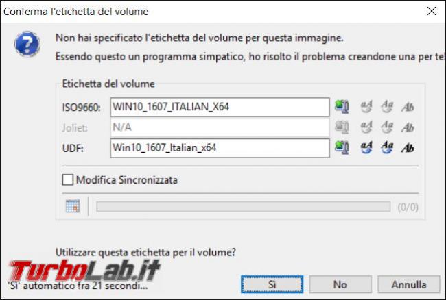 Come ricreare ’immagine ISO avviabile dopo avere modificato file originali disco d’installazione Windows 10