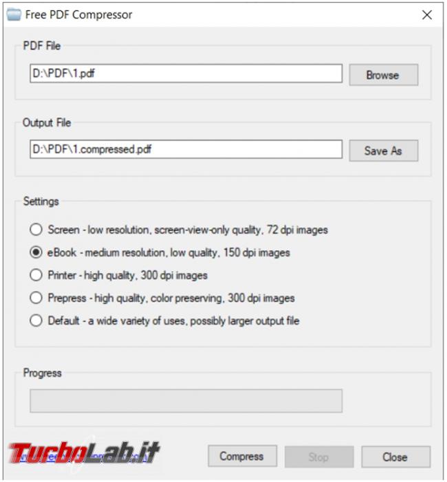Come ridurre dimensioni file PDF senza perdere (troppa) qualità