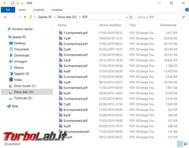 Come ridurre dimensioni file PDF senza perdere (troppa) qualità