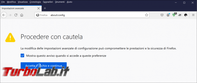Come ridurre spazio preferiti Firefox 89