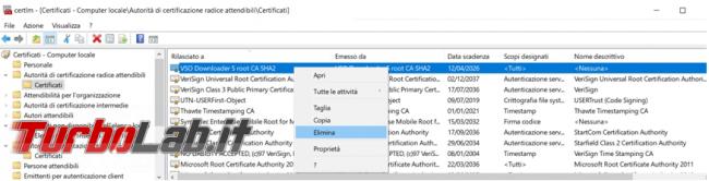 Come rimuovere certificato Windows impedisce collegamento Mozilla Firefox è scaduto