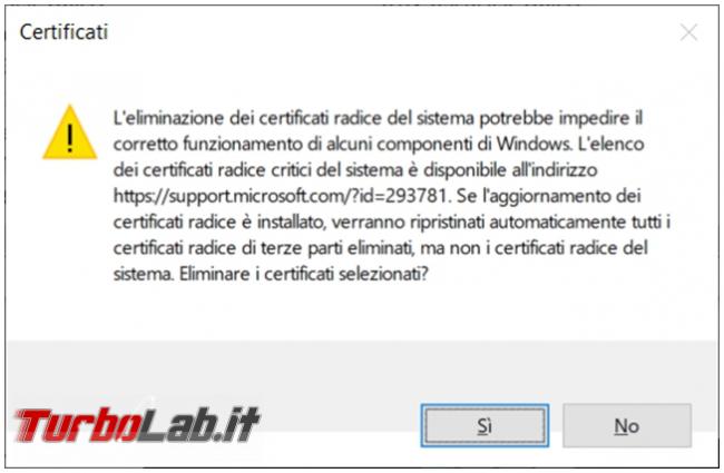 Come rimuovere certificato Windows impedisce collegamento Mozilla Firefox è scaduto