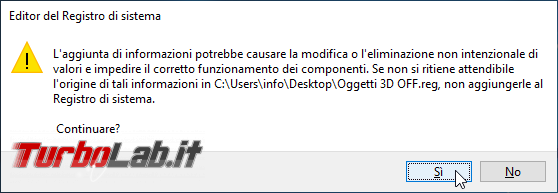 Come rimuovere, eliminare, nascondere Oggetti 3D altre cartelle Esplora file Windows 10 (Questo PC)