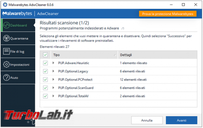 Come rimuovere malware programmi indesiderati riga comando: guida Malwarebytes AdwCleaner