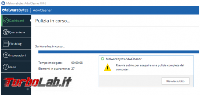 Come rimuovere malware programmi indesiderati riga comando: guida Malwarebytes AdwCleaner