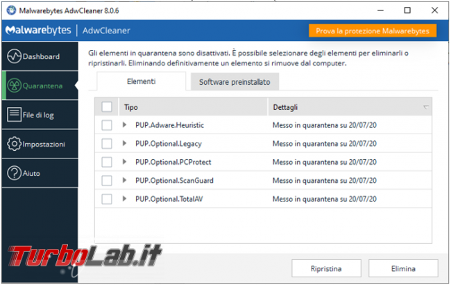 Come rimuovere malware programmi indesiderati riga comando: guida Malwarebytes AdwCleaner