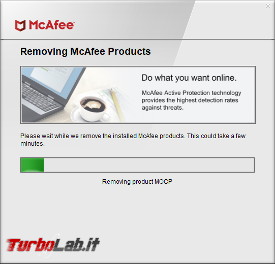 Come rimuovere servizi McAfee dopo aver utilizzato Stinger