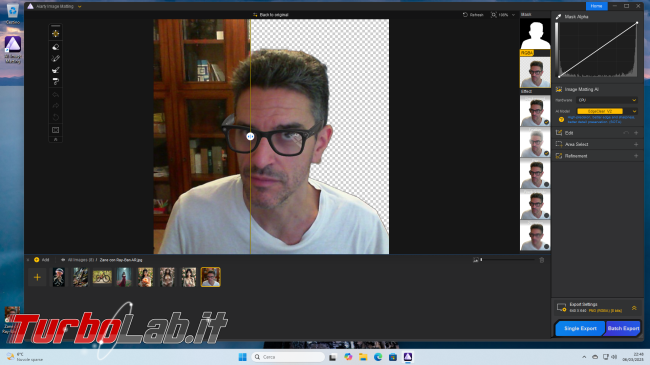 Come rimuovere sfondo foto l': Guida Aiarty Image Matting ( locale, senza cloud)
