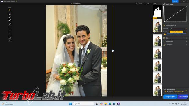 Come rimuovere sfondo foto l': Guida Aiarty Image Matting ( locale, senza cloud)