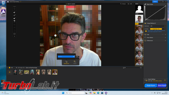 Come rimuovere sfondo foto l': Guida Aiarty Image Matting ( locale, senza cloud)