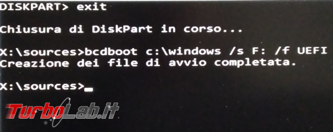 Come riparare, linea comando, l’errore 0xc0000098 file BCD 0xc0000225 file winload.efi