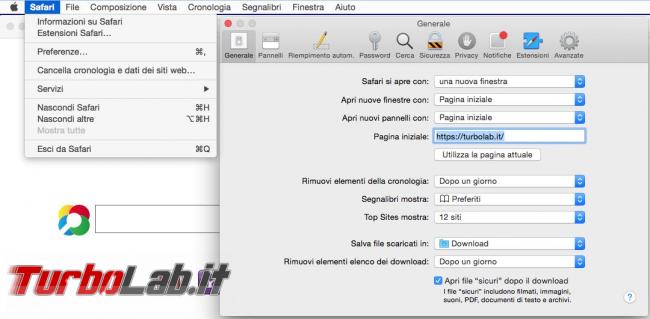 Come ripristinare browser safari Mac OS X