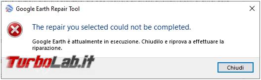 Come ripristinare funzionamento Google Earth quando si blocca l’utilizzo elevato RAM CPU