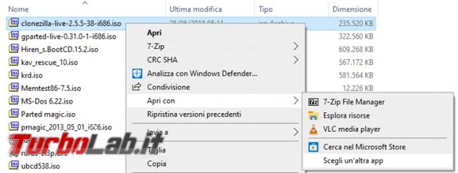 Come ripristinare l’opzione Monta file ISO Windows 10