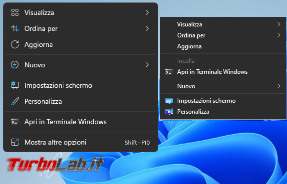 Come ripristinare menu contestuale classico Windows 11