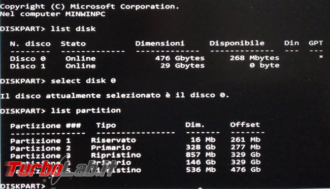 Come ripristinare partizione EFI cancellata errore