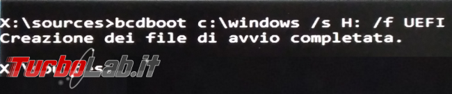 Come ripristinare partizione EFI cancellata errore