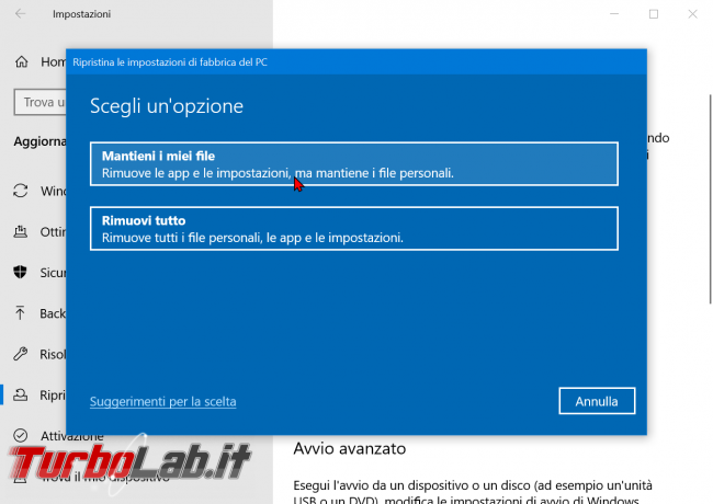 Come ripristinare resettare Windows 10 modo più facile: guida reinstallazione cloud - zShotVM_1584900756