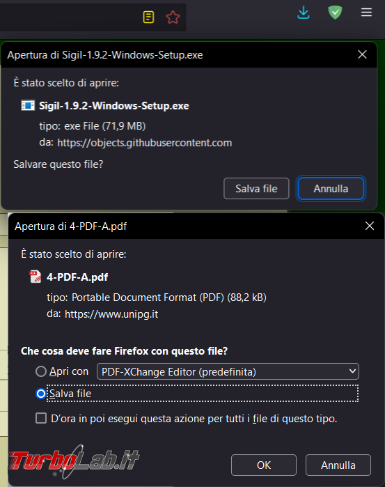 Come ripristinare vecchio sistema download Firefox 98