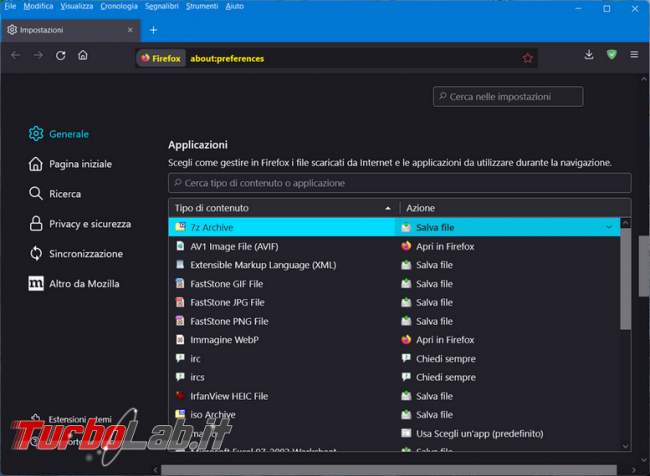 Come ripristinare vecchio sistema download Firefox 98