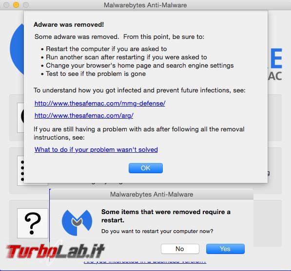 Come ripulire malware sistema operativo Mac OS X Malwarebytes Anti-Malware