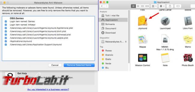 Come ripulire malware sistema operativo Mac OS X Malwarebytes Anti-Malware