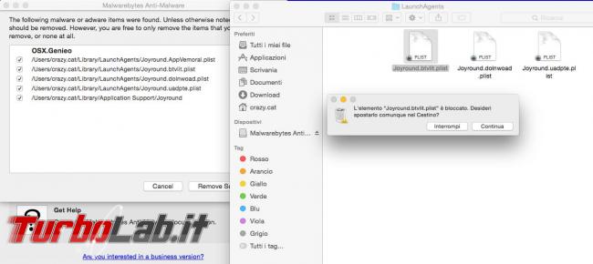 Come ripulire malware sistema operativo Mac OS X Malwarebytes Anti-Malware
